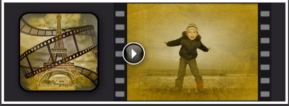 Vintage Scene Video takes the award winning features of Vintage Scene and gives video enthusiasts the ability to create videos with an aged and distressed look.